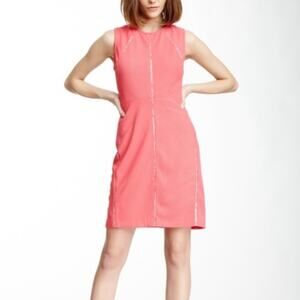 New Julia‎ Jordan Pink Lace Ribbed Sheath Dress Size 8